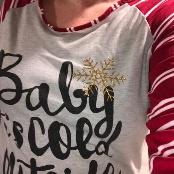 Women’s long sleeve Baby it’s cold outside size L - Picture 2 of 5
